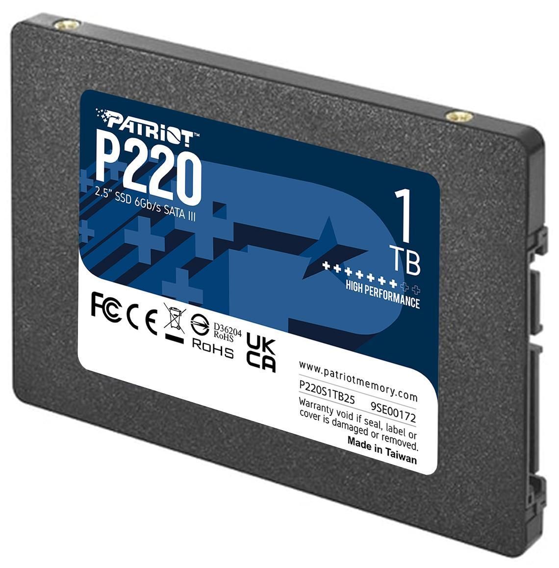 SSD накопитель PATRIOT P220 1 TB (P220S1TB25)