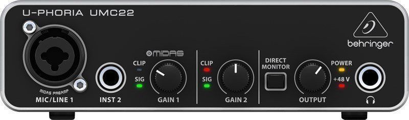 USB аудиоинтерфейс Behringer UMC22