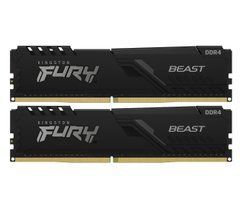 Память для настольных компьютеров Kingston FURY 32 GB (2x16GB) DDR4 3200 MHz Beast Black (KF432C16BB1K2/32)