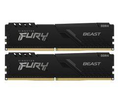 Память для настольных компьютеров Kingston FURY 32 GB (2x16GB) DDR4 3200 MHz Beast Black (KF432C16BBK2/32)