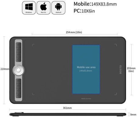 Графический планшет Bosto T1060