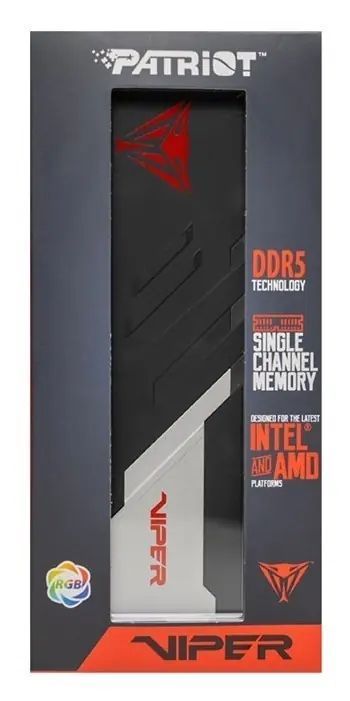 Пам'ять для настільних комп'ютерів Patriot 16 GB (2x8GB) DDR5 6000 MHz Viper Venom RGB (PVVR516G600C36K)