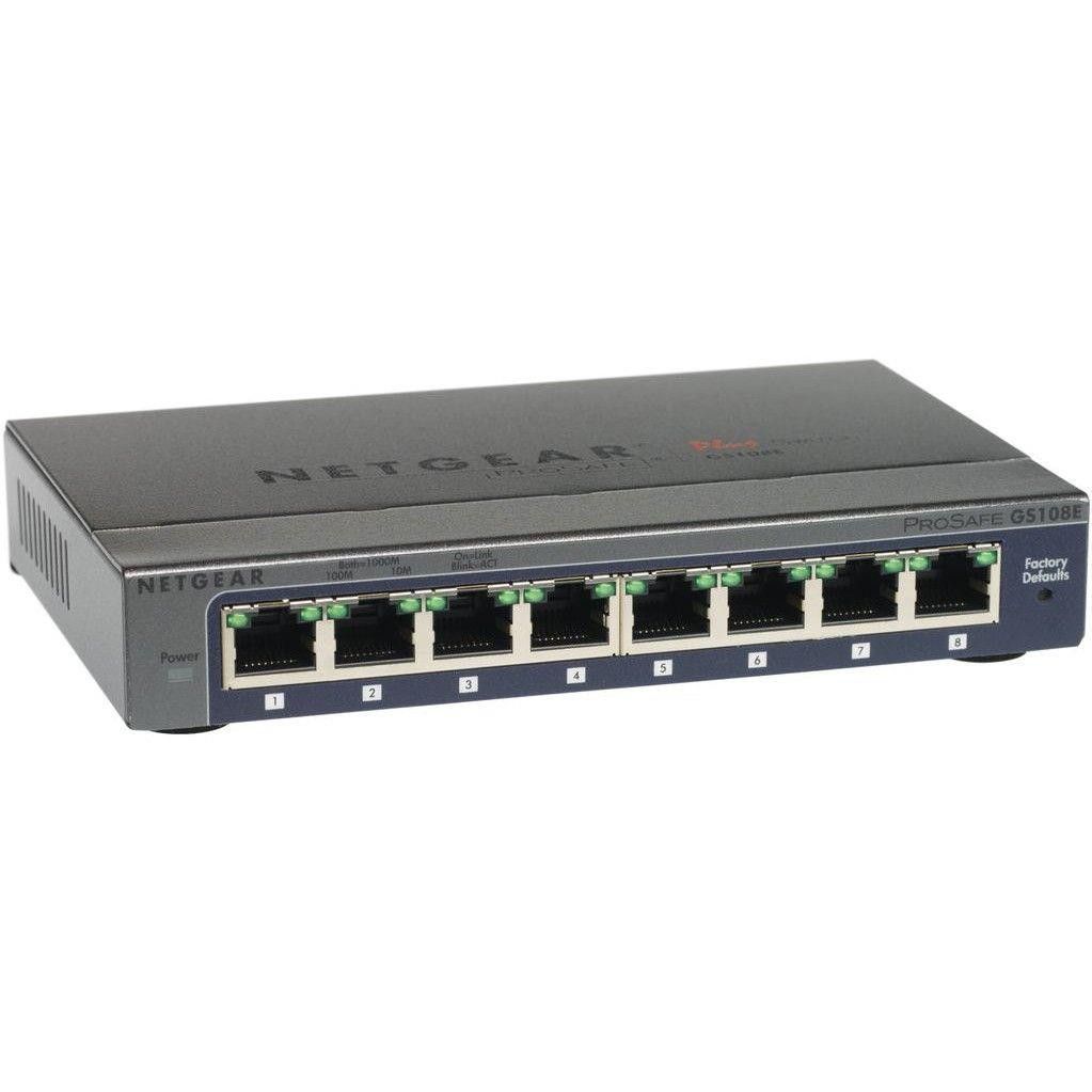 Комутатор керований Netgear GS108E-300PES