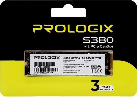 SSD накопитель Prologix S380 256 GB (PRO256GS380)