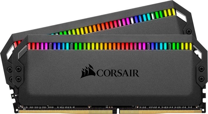 Память для настольных компьютеров Corsair 16 GB (2x8GB) DDR4 3200 MHz Dominator Platinum RGB Black (CMT16GX4M2E3200C16)