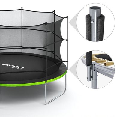 Батут Zipro Jump Pro 12FT 374см с внешней сеткой