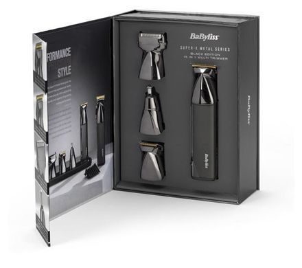 Тример для бороди та вусів BaByliss Super-X Metal Black Edition MT991E