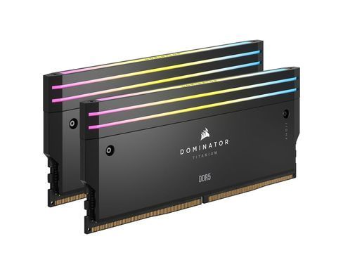 Пам'ять для настільних комп'ютерів Corsair 64 GB (2x32GB) DDR5 6400 MHz Dominator Titanium RGB (CMP64GX5M2B6400C32)