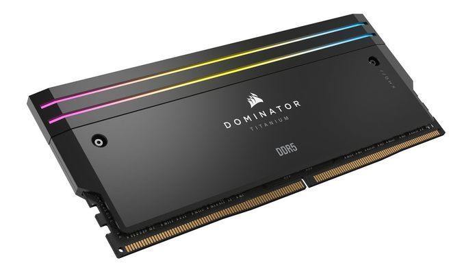 Пам'ять для настільних комп'ютерів Corsair 64 GB (2x32GB) DDR5 6400 MHz Dominator Titanium RGB (CMP64GX5M2B6400C32)