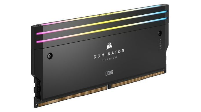 Пам'ять для настільних комп'ютерів Corsair 64 GB (2x32GB) DDR5 6400 MHz Dominator Titanium RGB (CMP64GX5M2B6400C32)