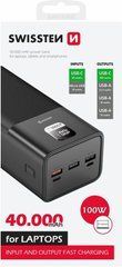 Внешний аккумулятор (павербанк) Swissten Power Line 40000mAh 100W Black (22013941)