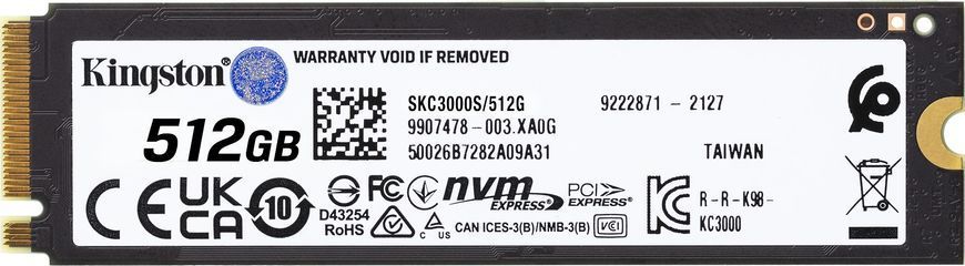 SSD накопитель Kingston KC3000 512 GB (SKC3000S/512G)