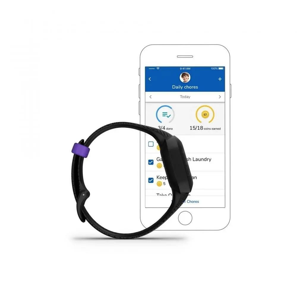 Фитнес-браслет Garmin Vivofit Jr. 3 Marvel Black Panther (010-02441-10/60/30)