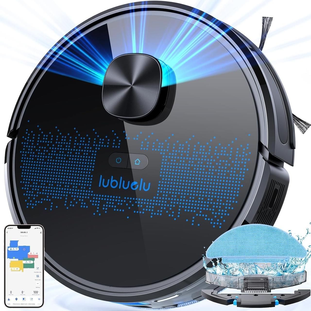 Робот-пилосос з вологим прибиранням Lubluelu SL60D Black