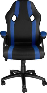 Компьютерное кресло для геймера Tectake Goodman Black-Blue (403491)