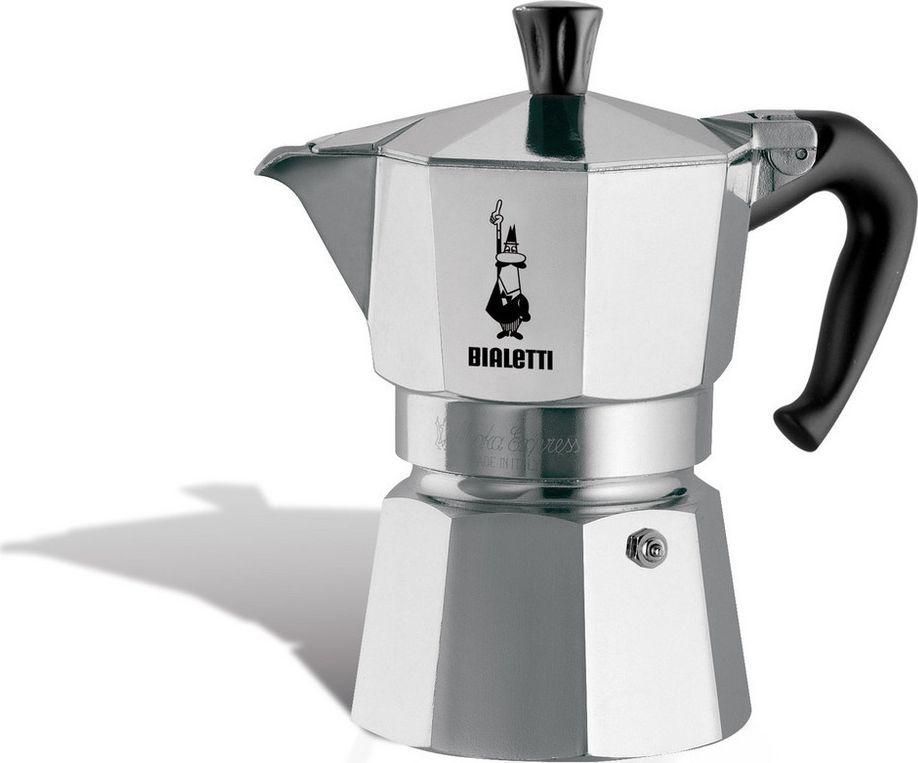 Кавоварка гейзерна Bialetti Moka Express 4TZ silver-black