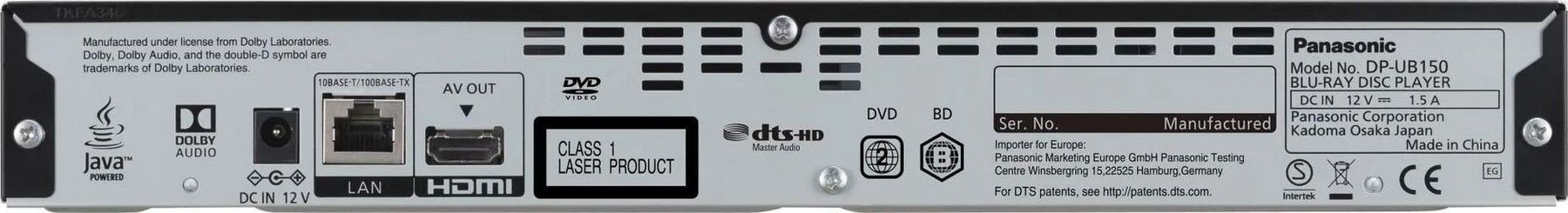Blu-ray плеер Panasonic DP-UB150EG-K