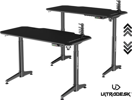 Геймерский игровой стол Ultradesk Level V2 (UDESK-LVA-BB)