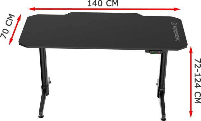 Геймерський ігровий стіл Ultradesk Level (UDESK-LVA-BB)