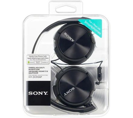 Наушники с микрофоном Sony MDR-ZX310AP Black